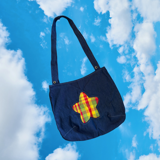 Capsule 01 - Madras + Denim bag