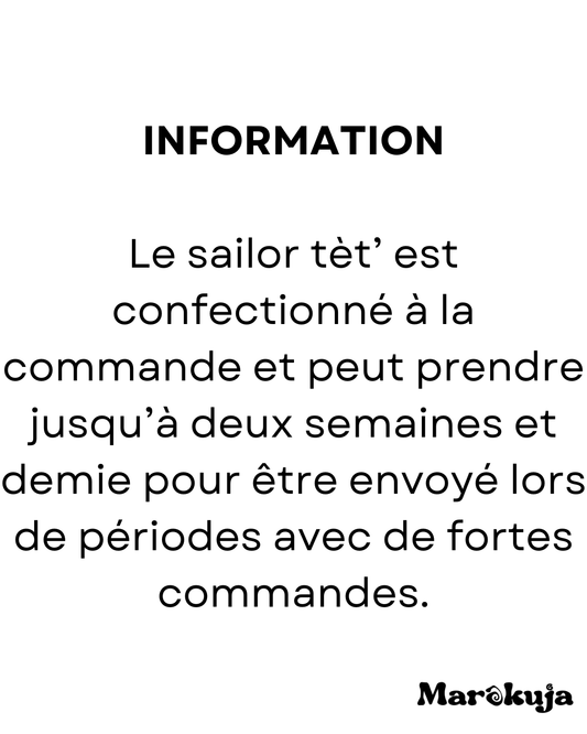 Sailor tèt' - Madras bleu