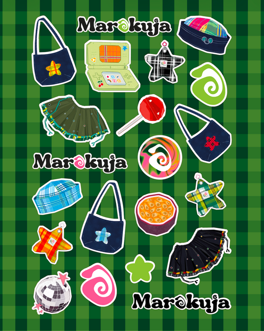 Planche de stickers A5 MARAKUJA x ENNJEE