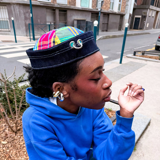 Sailor tèt' - Denim + Madras