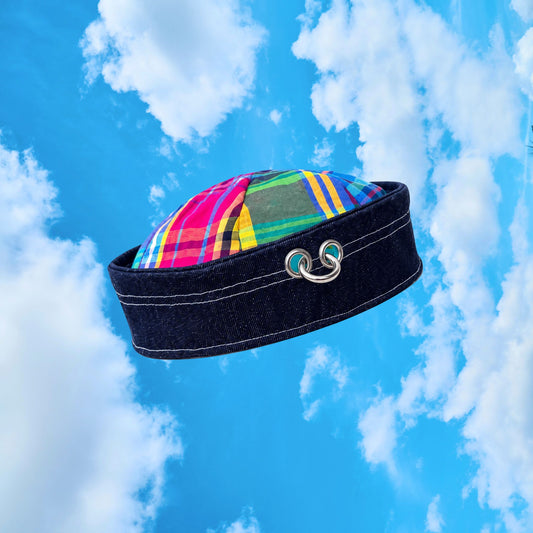 Sailor tèt' - Denim + Madras