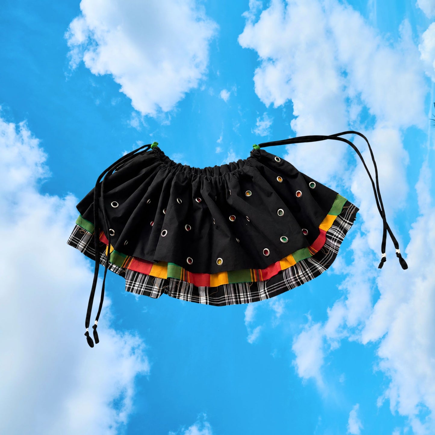 OneSizeFitAll Skirt Noire + Madras